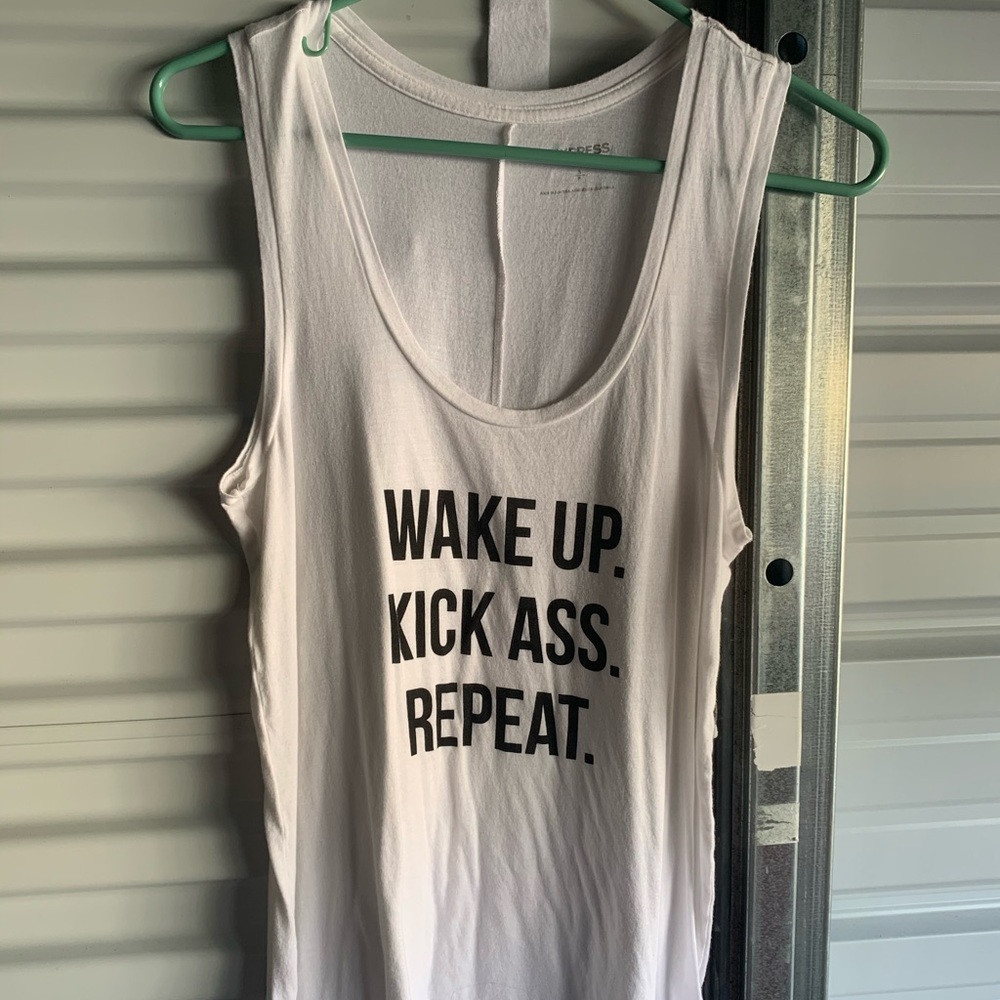3/$12 Wake up kick ass graphic tank